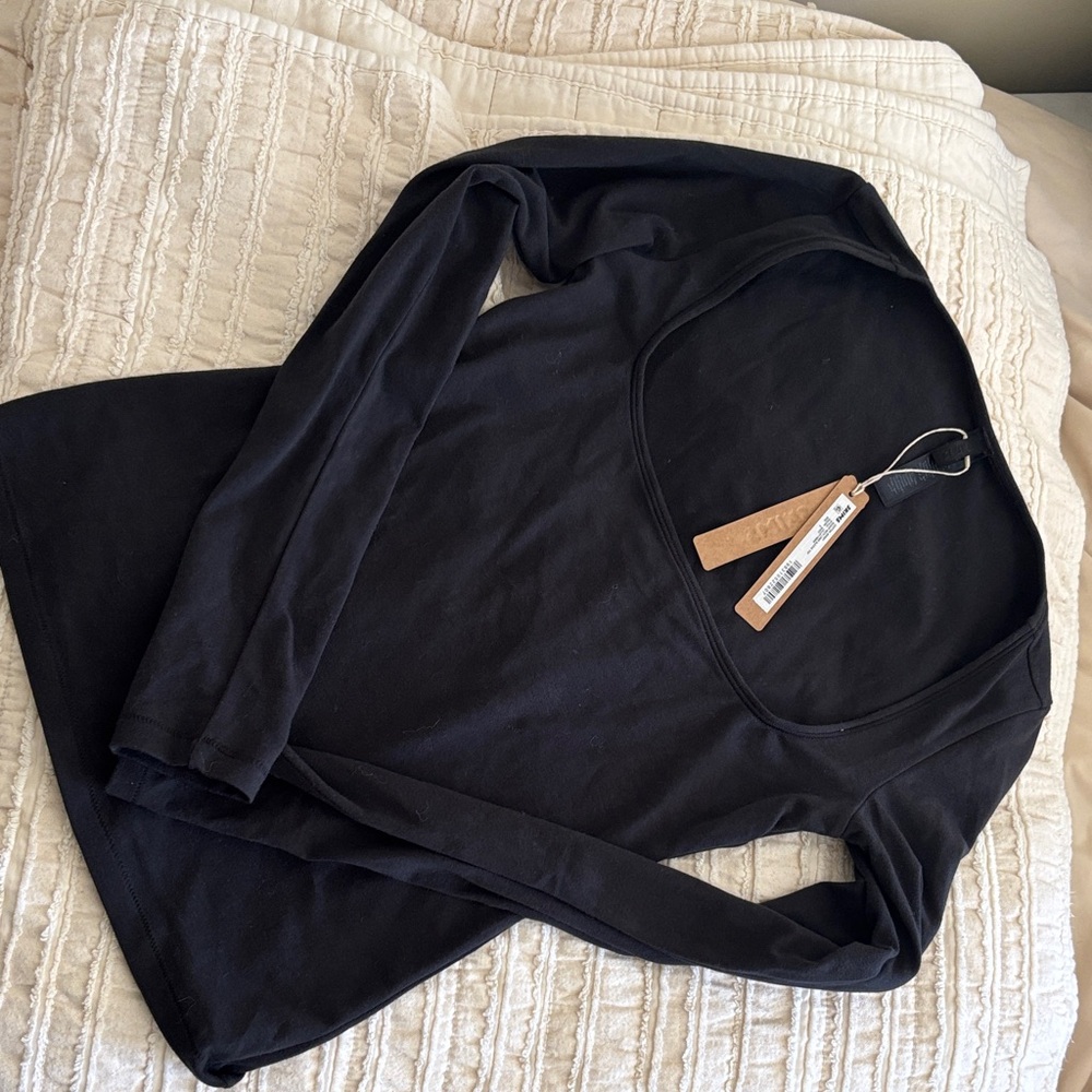 SKIMS Black Cotton Jersey Top NWT